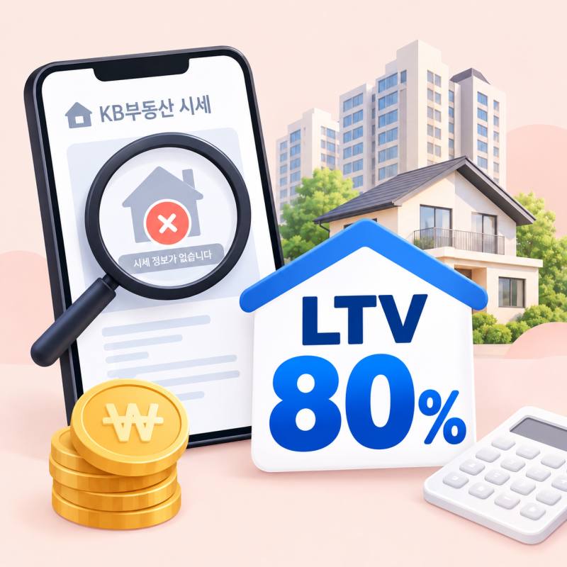 KB시세 없는 아파트 주택담보대출 LTV 한도 및 규제 등 안내