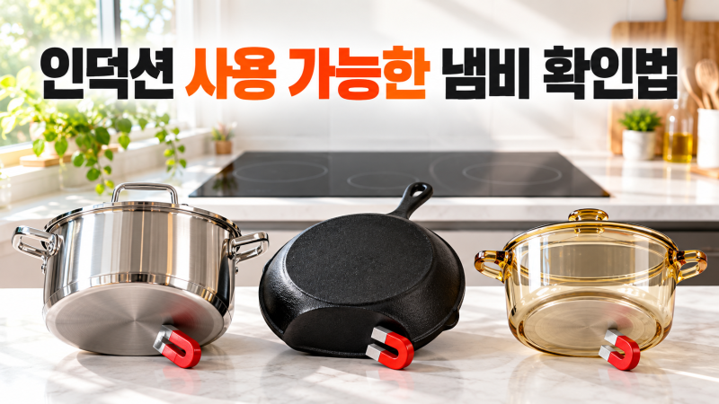 인덕션 사용 가능한 냄비 확인법｜자석 테스트·IH 표시·주의사항