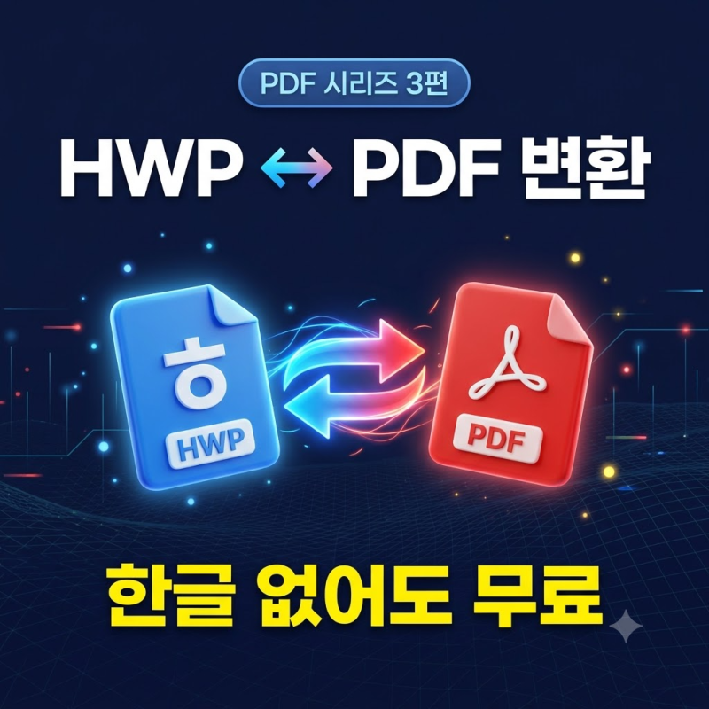 한글(HWP) 파일 PDF 변환, 한글 프로그램 없어도 무료로 — 반대로 PDF를 한글로 바꾸는 법까지 [....