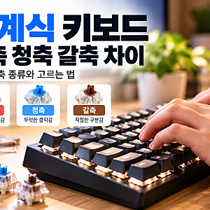 기계식 키보드 적축 청축 갈축 차이｜키보드 축 종류와 고르는 법