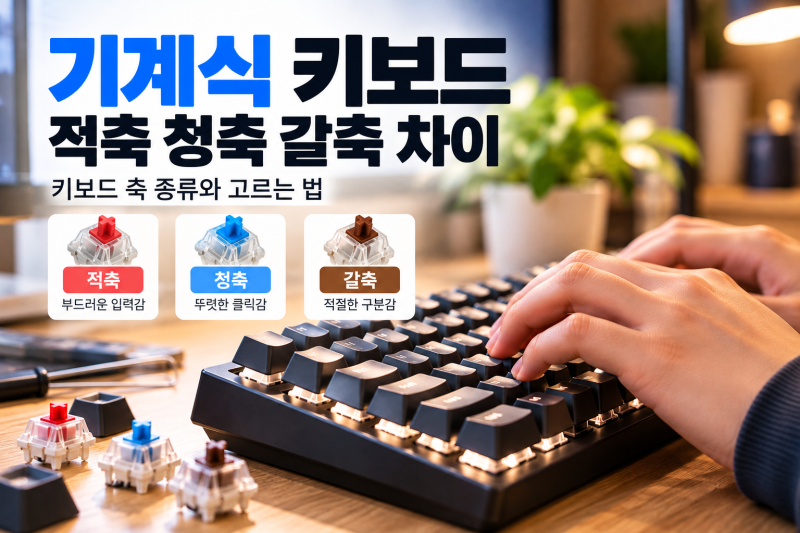기계식 키보드 적축 청축 갈축 차이｜키보드 축 종류와 고르는 법