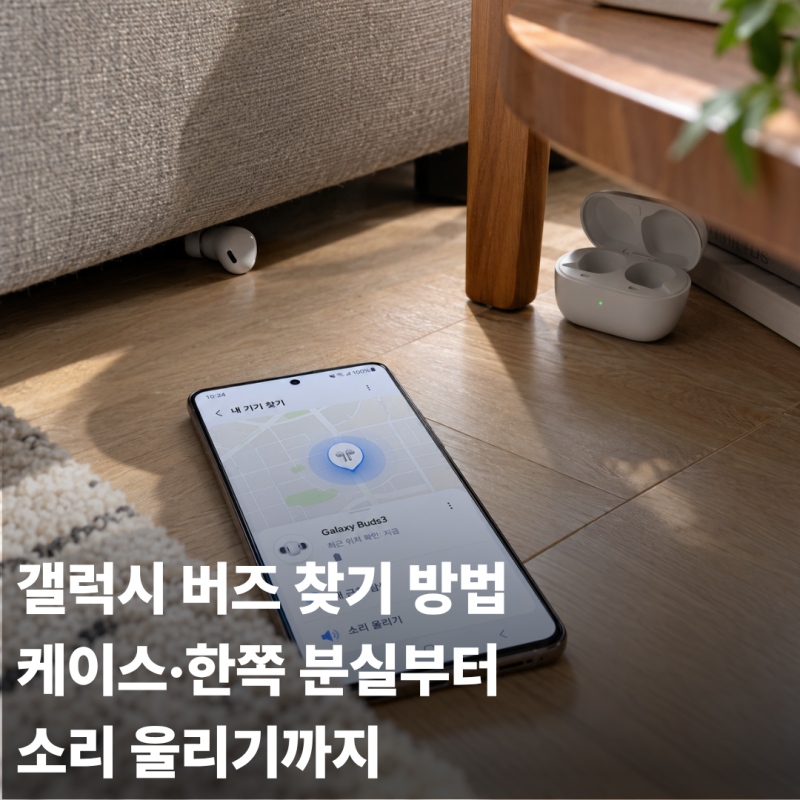 갤럭시 버즈 찾기 방법｜케이스·한쪽 분실부터 소리 울리기까지