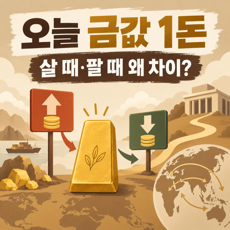 오늘의 금값시세, 순금 한돈 살 때·팔 때 왜 11만원 차이날까
