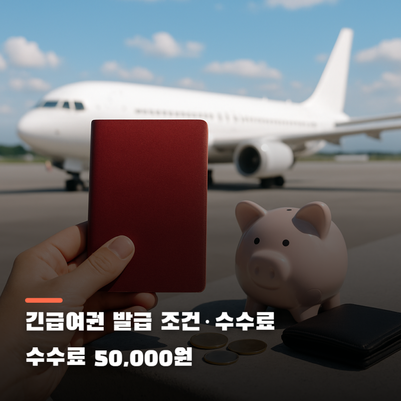 긴급여권 발급 조건·수수료 공항 접수 핵심｜수수료 50,000원