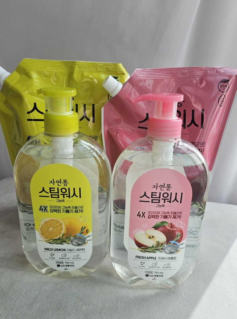 쫀쫀풍성 거품 자연퐁 스팀워시 4X 고농축 프리미엄 주방세제 추천
