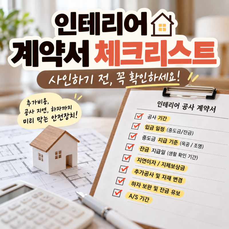 턴키 인테리어 계약서｜사인하기 전 제가 직접 추가한 문구들