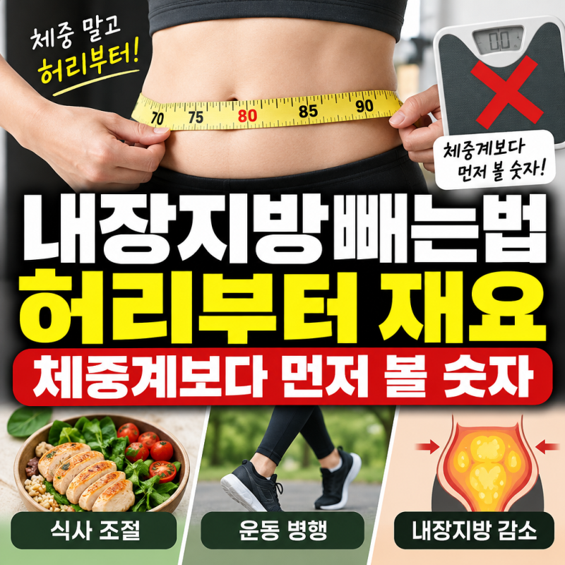 내장지방빼는법, 체중부터 줄이는 줄 알았는데 허리둘레였어요