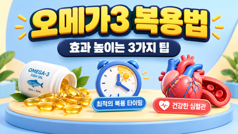 오메가3 언제 먹느냐가 핵심, 섭취 효과 높이는 3가지 복용법