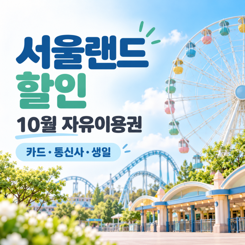 서울랜드 자유이용권 할인 2026｜10월 카드·통신사·생일 할인