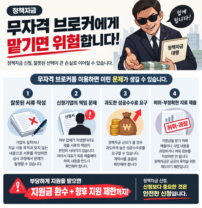 정책자금 신청, 아무에게나 맡겨도 될까? 행정사와 무자격 브로커 구별법