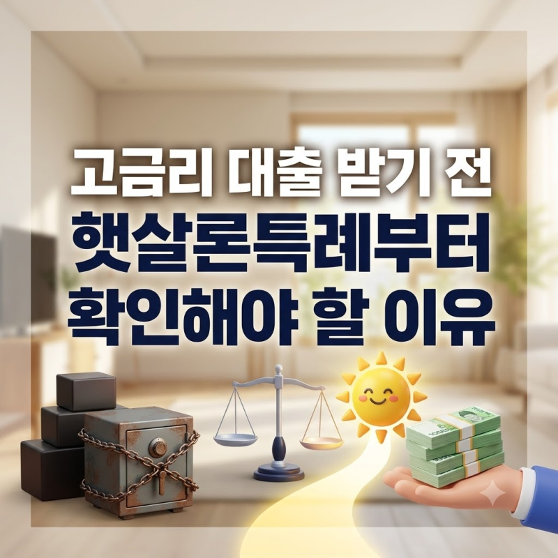 고금리 대출 받기 전 햇살론특례부터 확인해야 할 이유