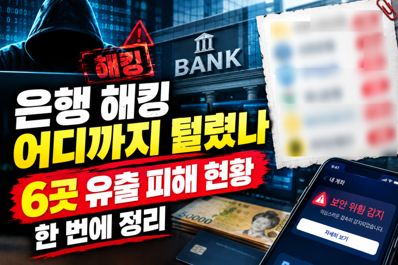 은행 해킹 어디까지 털렸나, 6곳 유출 피해 현황 한 번에 정리