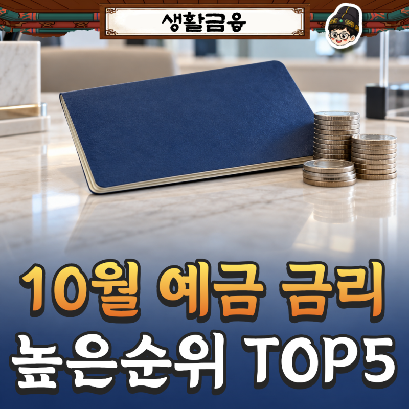 10월 예금 금리 높은 은행 순위 TOP 5, 최고 연 4.05% 라고?