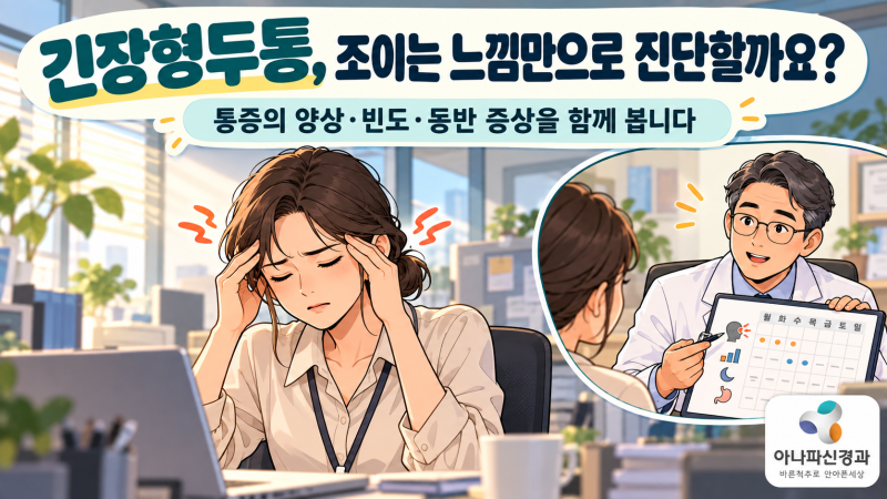 긴장형두통 — 편두통과의 차이·근육과 통증 조절·치료와 예방 | 아나파신경과 질환백과 02