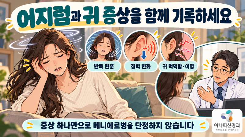 메니에르병｜반복 어지럼과 청력 변화, 진단·발작 대응·장기 관리