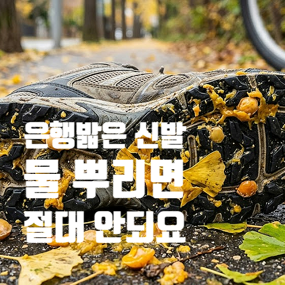 '은행밟은 신발' 냄새 안 빠질 때? 물 뿌리면 망합니다!