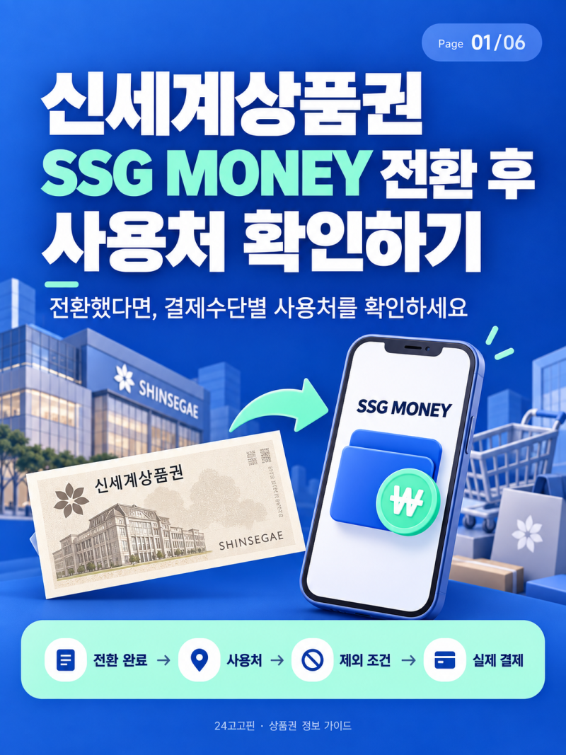 신세계상품권 SSG MONEY 전환 후 사용처 확인하기