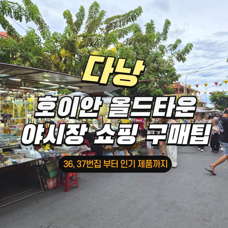 호이안 가볼만한곳 야시장 36번 집부터 쇼핑 리스트, 구매팁까지 총정리
