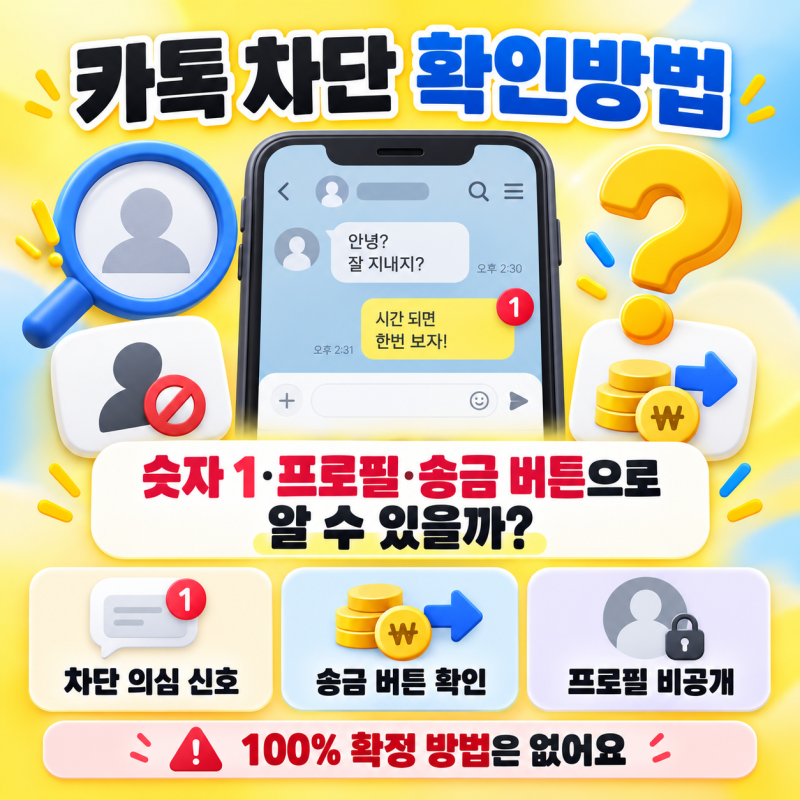 카톡 차단 확인방법