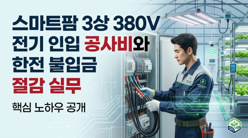 스마트팜 3상 380V 농사용 전기 인입 공사비와 한전 신청 절차: 전봇대 거리별 견적 폭탄 피하....