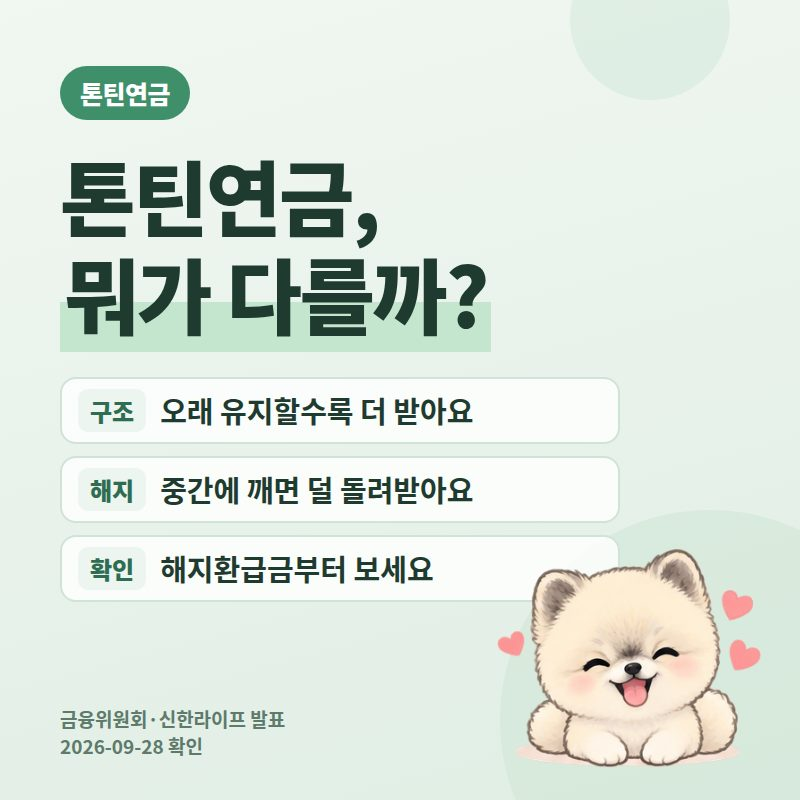 톤틴연금이란 2026, 연금액 38% 증가 기대라는 구조와 일반 연금보험 차이, 가입 전 확인할 것
