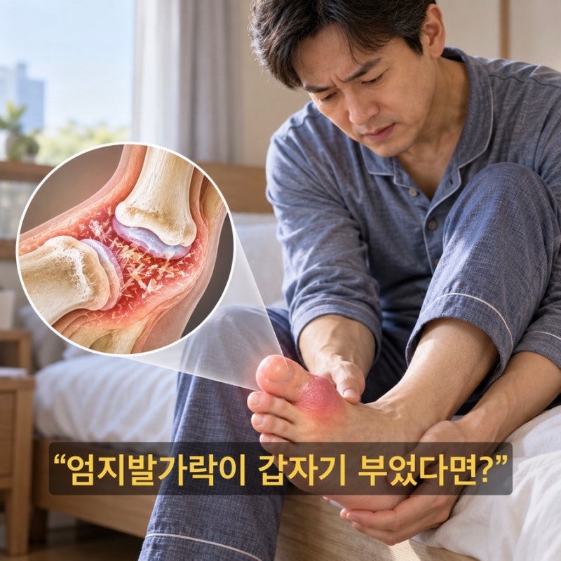 엄지발가락이 갑자기 붓고 아프다면 통풍일까? 놓치기 쉬운 통풍 신호