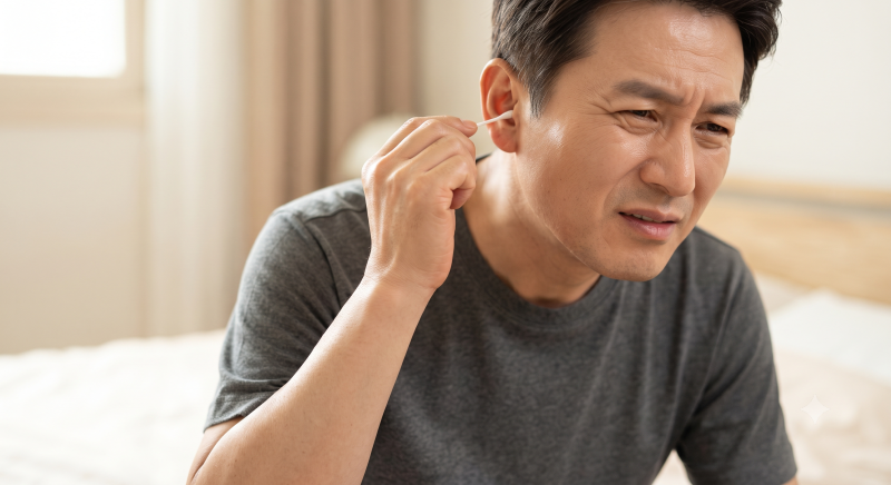 “면봉으로 매일 귀를 팠다면”… 외이도염 증상과 귀지 관리하는 올바른 방법