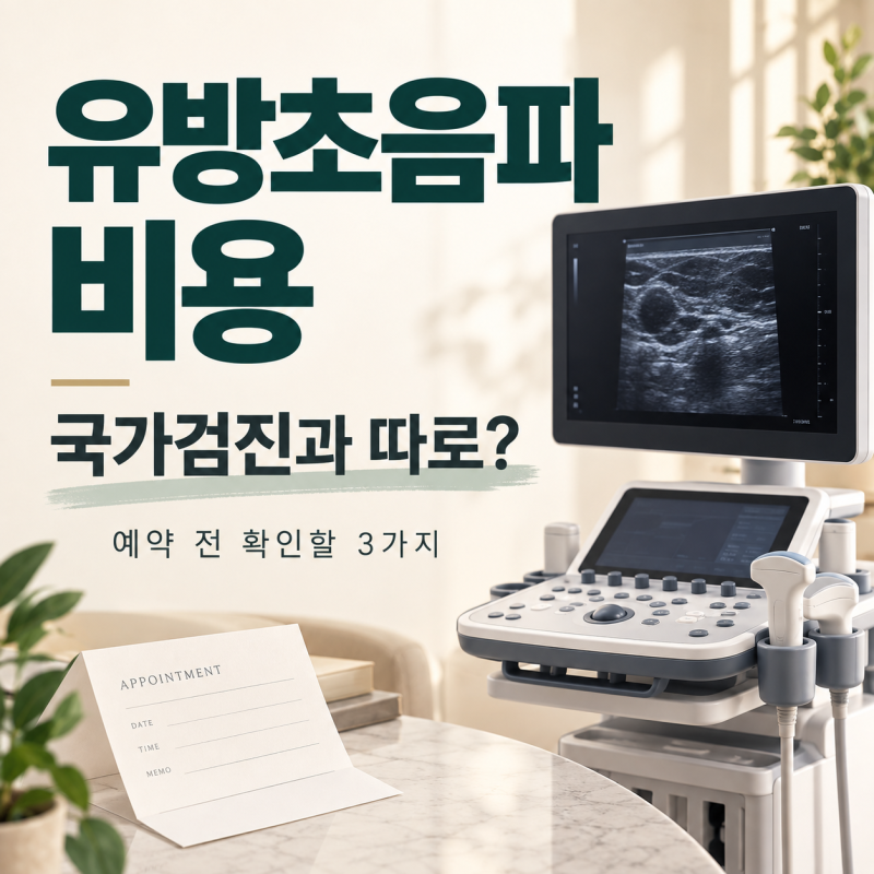 유방초음파 비용, 40대 국가검진에 포함될까? 예약 전 확인할 3가지