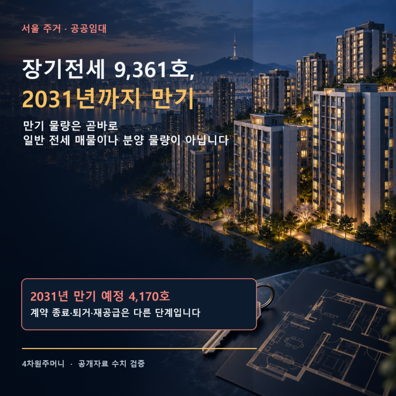 장기전세 2031년까지 9,361가구 만기…전세 공급으로 바로 이어질까