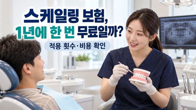 스케일링 건강보험 적용 횟수와 비용, 1년에 한 번 정말 무료일까요?