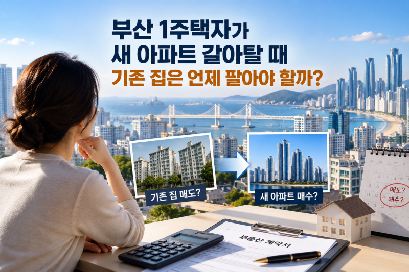 부산 1주택자가 새 아파트 갈아탈 때 기존 집은 언제 팔아야 할까?