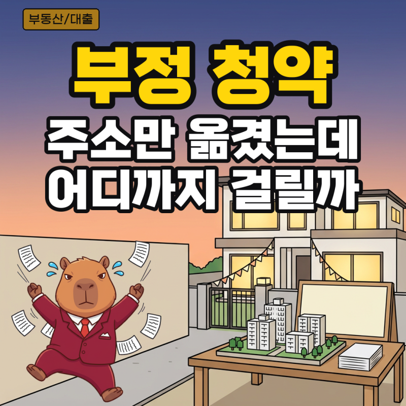 부정청약 적발 처벌 기준, 부정 청약 사례와 소명 신고 방법 확인할 것