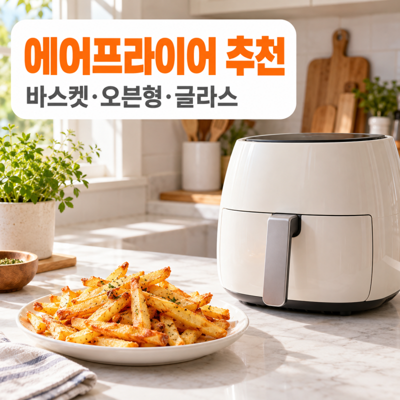 에어프라이어 추천 (글라스·오븐형·스팀 비교, 용량과 세척까지)