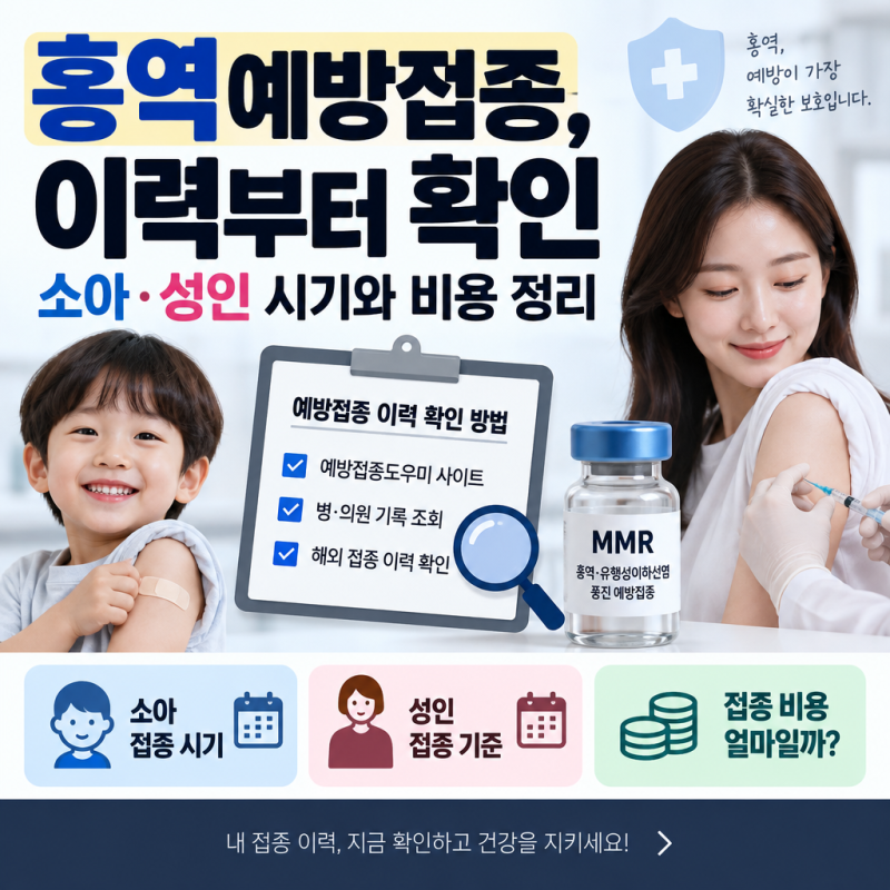 홍역예방접종, 성인이라면 접종 이력부터 먼저 확인해 보세요