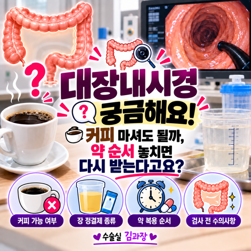 대장내시경 전 식단 관리 커피 마셔도 될까?, 약 순서 놓치면 다시 받는다고요!