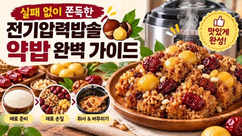 전통 약밥(약식) 만드는 법! 압력밥솥으로 30분 만에 끝내는 황금 레시피