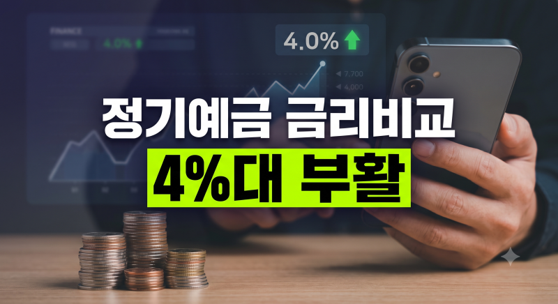 사라졌던 4% 예금 다시 등장: 은행권 정기예금 금리 인상 배경과 은행별 최고금리 비....