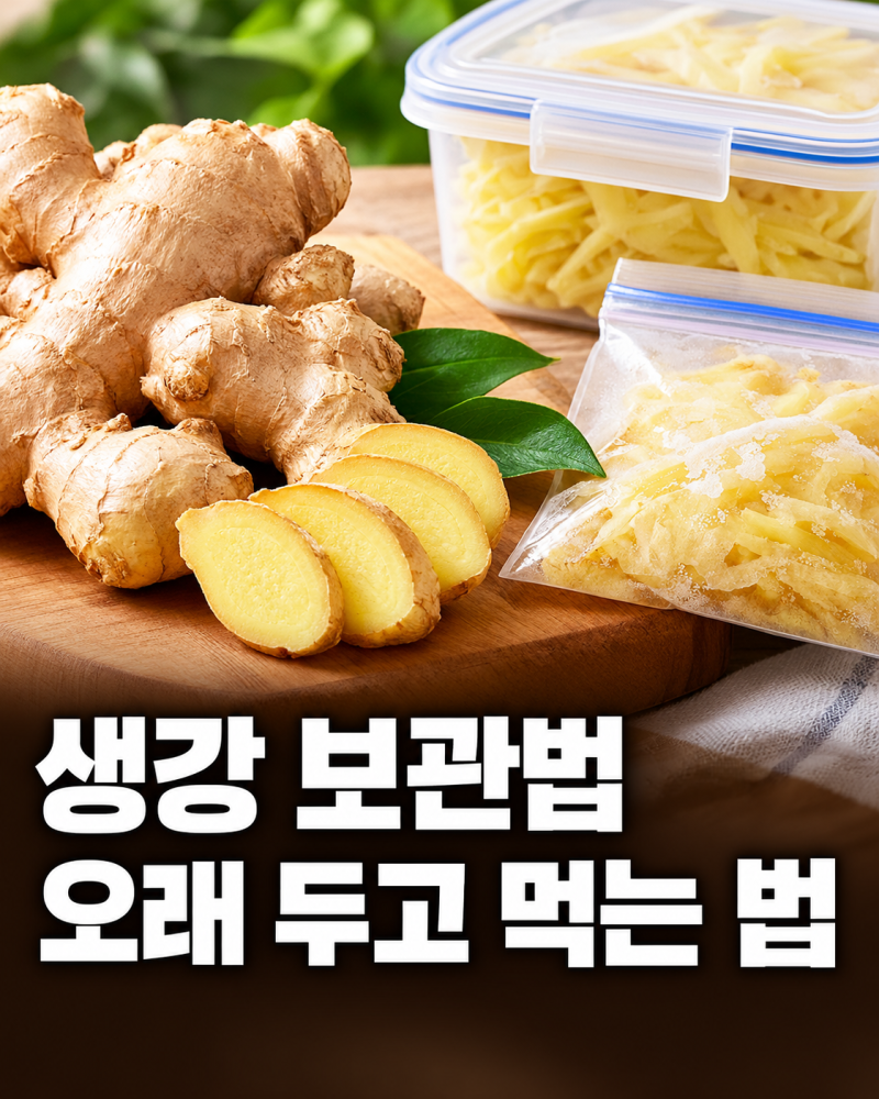 생강 보관법｜오래 두고 먹는 법 총정리