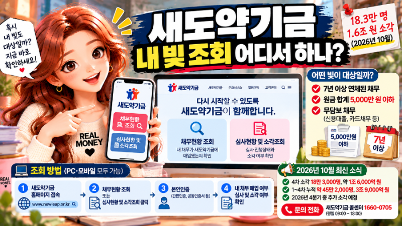 내 빚도 없어졌을까? 새도약기금 조회는 여기서 확인하세요