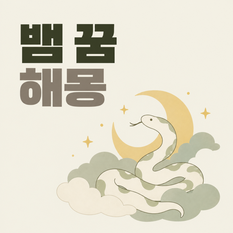 뱀에 물리는 꿈과 큰 구렁이 백사 보는 법