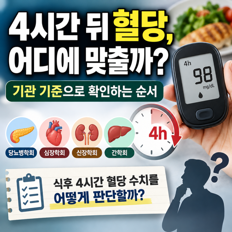 식후4시간혈당 수치가 애매할 때 하는 순서, 재측정부터 4단계