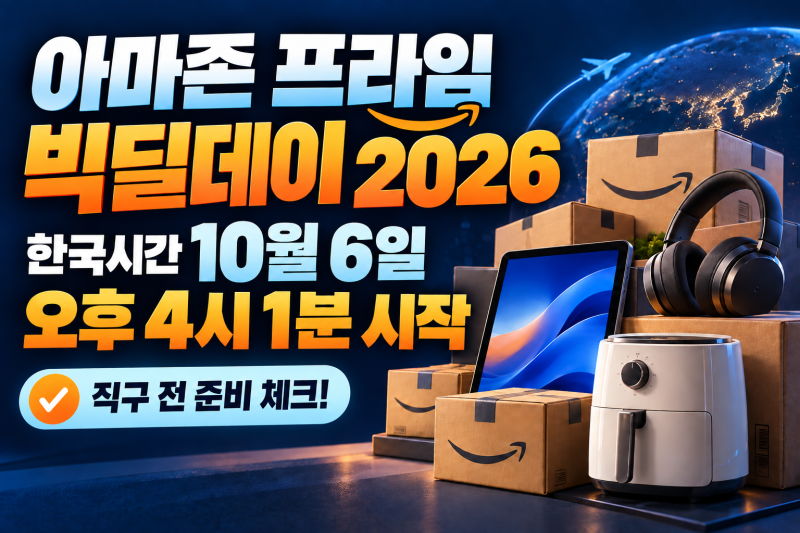 아마존 프라임 빅딜데이 2026 한국시간은 오후 4시｜직구 전 꼭 준비할 것