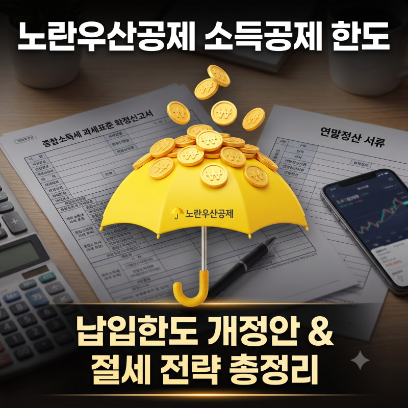프리랜서 절세 전략: 노란우산공제 연금저축 병행 및 지자체 희망장려금 신청