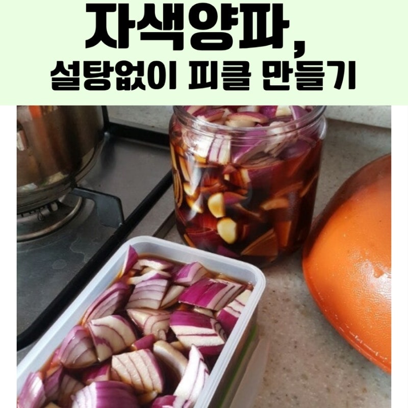 자색양파 효능, 껍질 활용하고 설탕 없이 피클 만들기