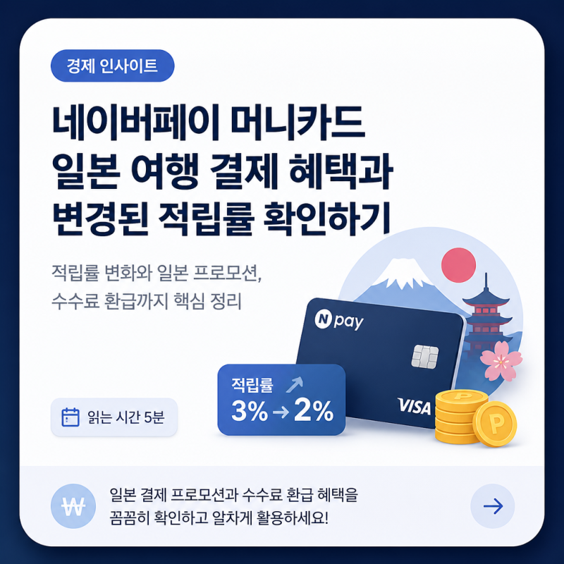 네이버페이 머니카드 일본 결제 수수료 환급 이벤트 기간 확인