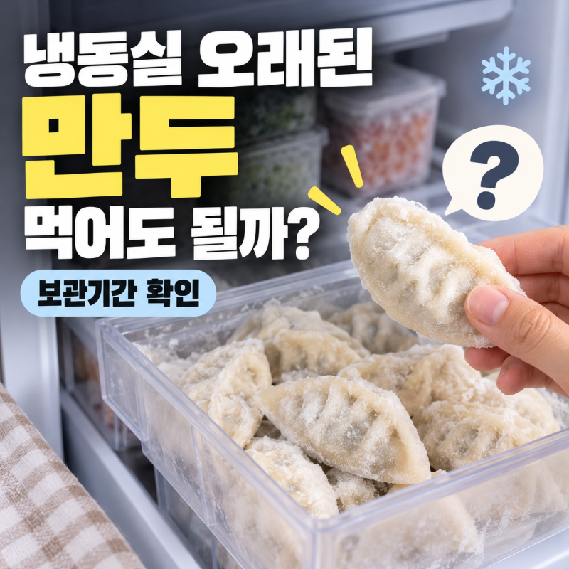 냉동실 오래된 만두 먹어도 될까 보관기간 확인