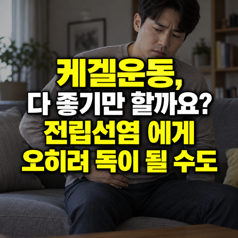 케겔운동, 다 좋기만 할까요? 전립선염이 있다면 오히려 독이 될 수도...