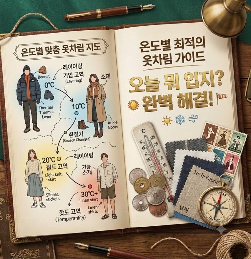 기온별 옷차림 총정리｜5도·10도·15도·20도·25도 날씨에는 뭐 입을까?