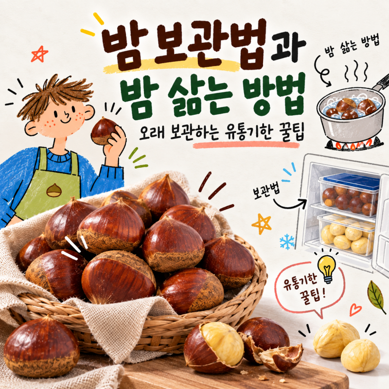 밤 보관법과 밤 삶는 방법 오래 보관하는 유통기한 꿀팁