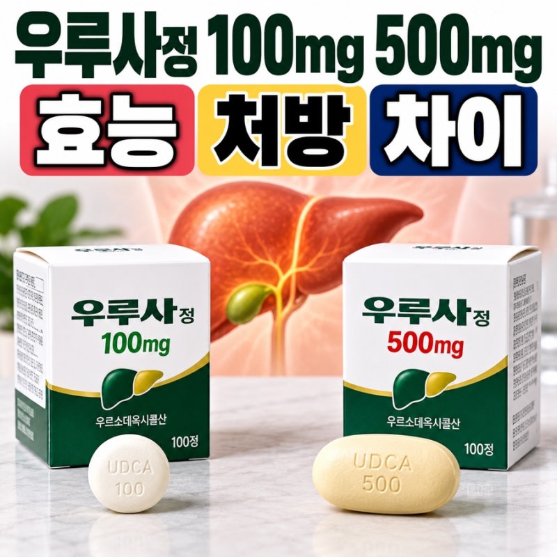 우루사정 100mg 200mg 300mg 효능 처방 차이